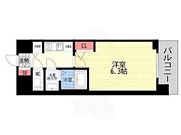 エスリード京都吉祥院 ヴィーナ 1Kの間取図画像