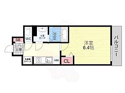 ファステート京都堀川スクエア 1Kの間取図画像