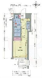 プレサンスNEO京都烏丸 1Kの間取図画像