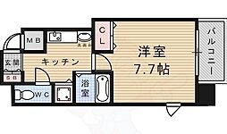 サムティ京都駅前 1Kの間取図画像