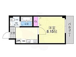 V-style西院 1Kの間取図画像