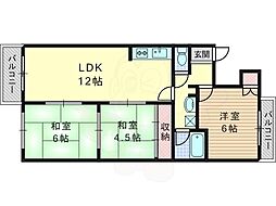 ファミィール桂 3LDKの間取図画像