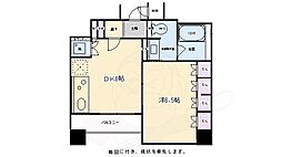 リーガル京都室町御池 1DKの間取図画像