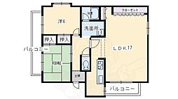 ペレニアルフラックス 2LDKの間取図画像