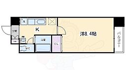 ハウスセゾン御所南 1Kの間取図画像