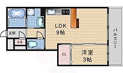 ルミエール京都 1LDKの間取図画像