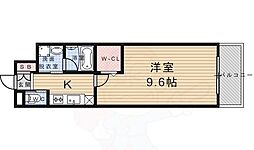 ソレイユ本願寺 1Kの間取図画像