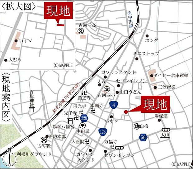 現地案内図付きで場所を確認しやすい物件。ご見学時のアクセス確認にも役立ちます