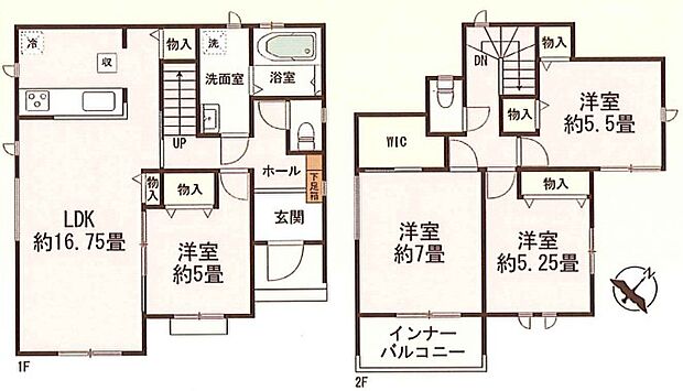 16帖超LDK・WIC・全居室収納・東南角地
