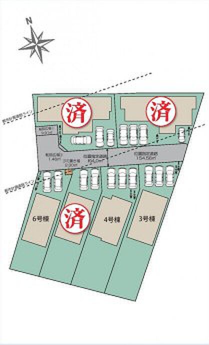 全6棟。残り3棟販売中