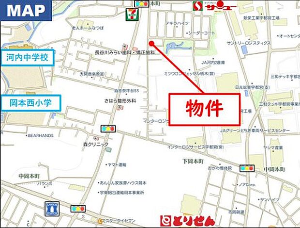 サンユー奈坪店徒歩5分、セブンイレブン徒歩4分と、日常の買物施設も身近です。