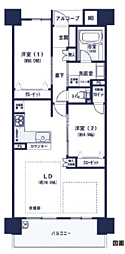 プレサンスグラン福島 2SLKの間取図画像