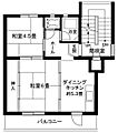 下九沢団地14号棟2階4.3万円