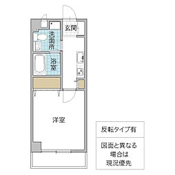 エミネンス洞峰 1Kの間取図画像