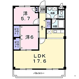 間取図画像 2LDK