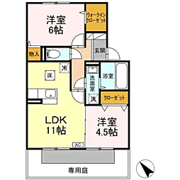 フラット・オブラダ 2LDKの間取図画像