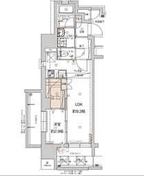 アクタス薬院グランプレイス 1LDKの間取図画像