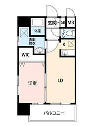プライムアーバン薬院南 1LDKの間取図画像