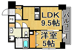 classierstyle平尾 1LDKの間取図画像