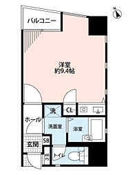 ダイナコート千代県庁口 ワンルームの間取図画像