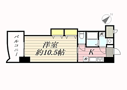 ロイヤル博多駅前 1Kの間取図画像