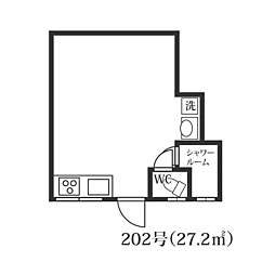渡辺日進ビル ワンルームの間取図画像