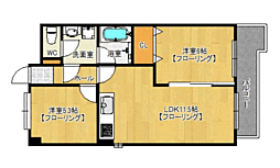 ダイアパレス薬院 2LDKの間取図画像