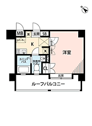 クレタ県庁前 1Kの間取図画像