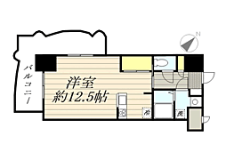 ロイヤル博多駅前 ワンルームの間取図画像