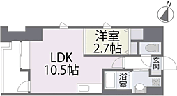 パセオ平尾 1LDKの間取図画像
