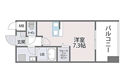 トラストレジデンス博多駅南 ワンルームの間取図画像
