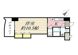 ロイヤル博多駅前 1Kの間取図画像