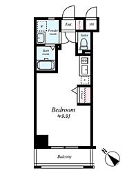 エンクレスト奈良屋 ワンルームの間取図画像