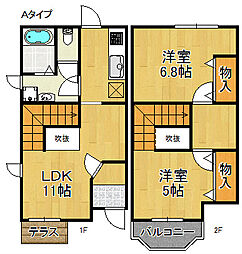 グリーンヒルズ日根野1番館・2番館 2階