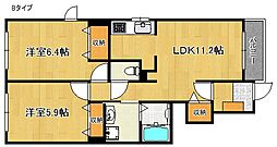 ベルラフレシールB棟 1階