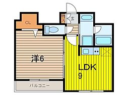 ソアラノーム北浦和 1階1LDKの間取り