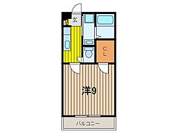 ペルルバント 1Kの間取図画像