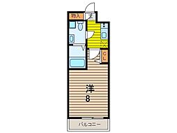 リヴシティ浦和常盤壱番館 7階1Kの間取り