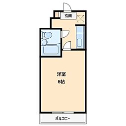 持田レジデンス 1Kの間取図画像