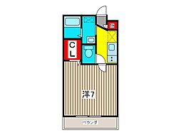 エルヴィータ 1Kの間取図画像