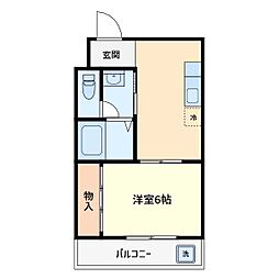 ラピュタ・マンション 1DKの間取図画像