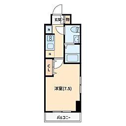 ATLASCaro浦和常盤弐番館 1Kの間取図画像