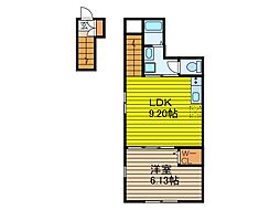 ミハス浦和 1LDKの間取図画像