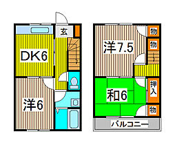 ウッディハイツ 3DKの間取図画像