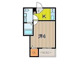 フォレスト南与野 1Kの間取図画像