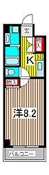 ウィスタリア 1Kの間取図画像