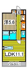 グランドウールS・K 1LDKの間取図画像