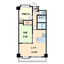 エヌエフ中浦和 2LDKの間取図画像