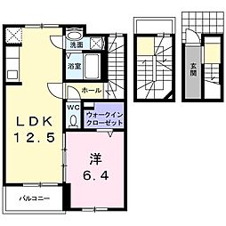 ラフレシール桜 1LDKの間取図画像