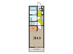 リブリ・風の丘ハウス 1Kの間取図画像